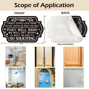 Front door decoration No solicitation sign Modern design Acrylic door sign NO SOLICITING SIGN