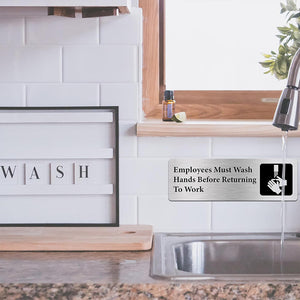 employees must wash their hands before returning to work. Public reminder cards, house cards, department cards, hand washing cards