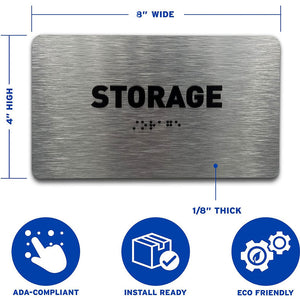 building sign 8X4 inch touch braille sign Braille BUILDING SIGN