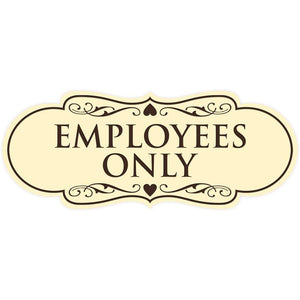 employees only Customers stop Acrylic Employees only Safety warning signs