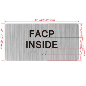 building sign 8X4 inch touch braille sign Braille BUILDING SIGN