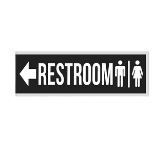L-shaped double-sided toilet signs men's and women's toilets signs
