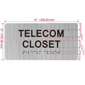 building sign 8X4 inch touch braille sign Braille BUILDING SIGN