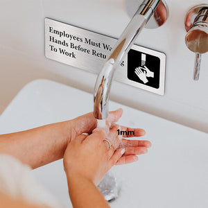 employees must wash their hands before returning to work. Public reminder cards, house cards, department cards, hand washing cards