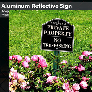 No intrusion signs Traffic reflective signs Road warning Safety signs NO TRESPASSING SIGN