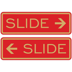 SLIDE DOOR SIGN Sliding door Glass door Tip sign Signage Sliding door