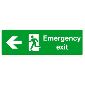 Emergency Exit Sign Left Arrow