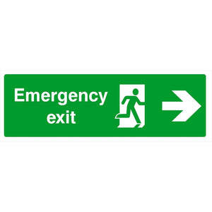 Emergency Exit Sign Right Arrow