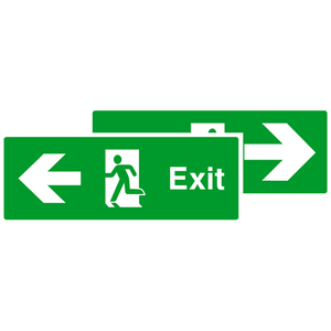 Exit Double Sided Fire Exit Sign Left And Right Arrow