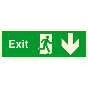 Exit Sign Down Arrow