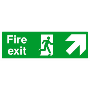 Fire Exit Sign Forward Right Arrow
