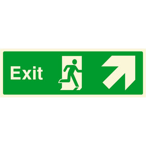 Fire Exit Sign Up Right Arrow