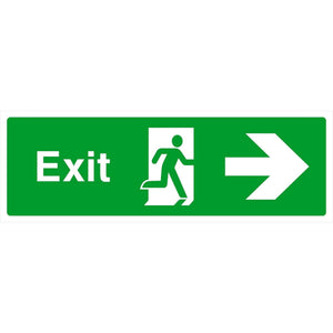 Fire Exit Sign With Right Arrow