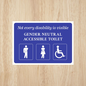 Gender Neutral Accessible Toilet Sign