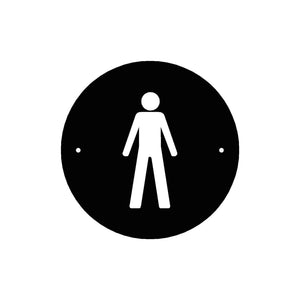 MALE Premium Black toilet door sign