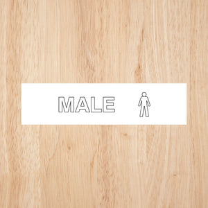 Male Toilet Standard Sign CAPS