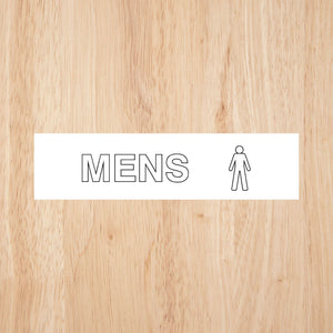 Mens Toilet Standard Sign | CAPS