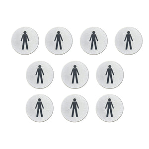 Multipack Male Toilet Sign Stainless Steel 10 Pack