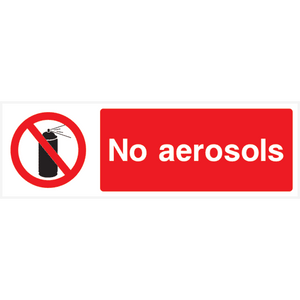 No Aerosols Sign