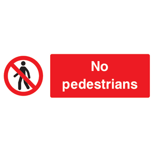 No Pedestrians Sign Landscape