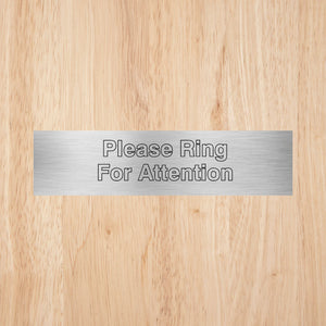 Please Ring For Attention Sign