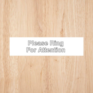 Please Ring For Attention Sign