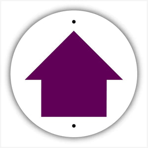 Plum Arrow Waymarker sign