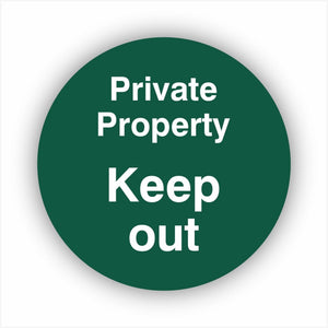 Private Property Keep Out Waymarker sign