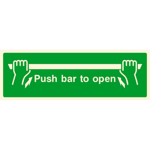 Push Bar To Open Sign
