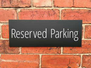 Reserved Parking Sign Midnight Black Landscape