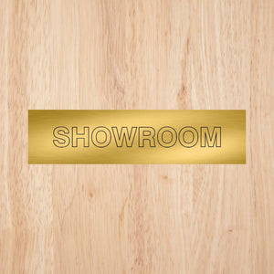 Showroom Door Sign CAPS