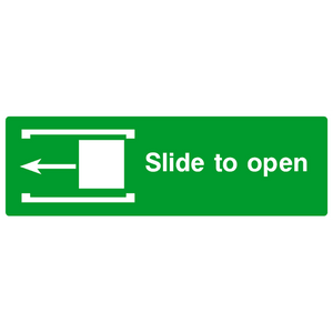Slide To Open Left Sign