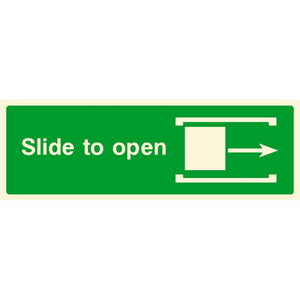 Slide To Open Right Sign