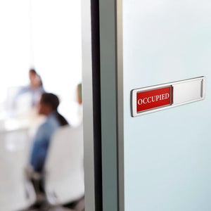 Privacy signs for office or meeting room doors, restrooms, and other locations