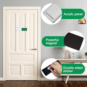 Privacy signs for office or meeting room doors, restrooms, and other locations