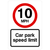 10 MPH Car Park Speed Limit Sign