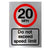 20mph Speed Limit Sign in Brushed Silver