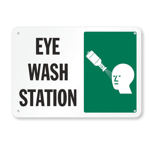 Eye Washing Station Signs Reflective Emergency Eye Washing Station Signs OSHA Safety Signs