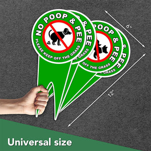 Double-sided printing high definition park signs Signs Warning signs Dog signs No Poop & pee dog signs