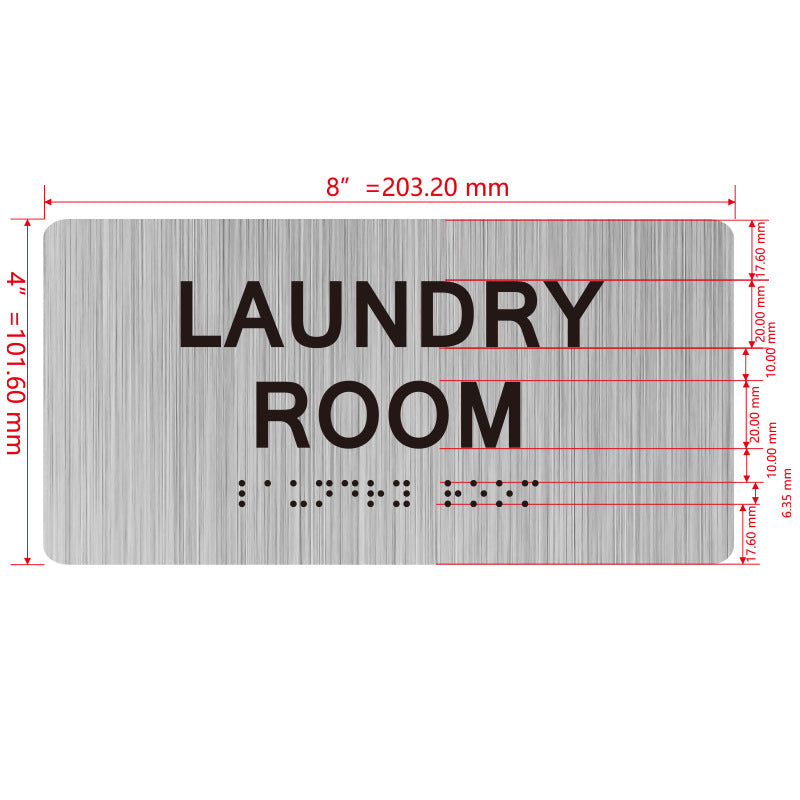 building sign 8X4 inch touch braille sign Braille BUILDING SIGN