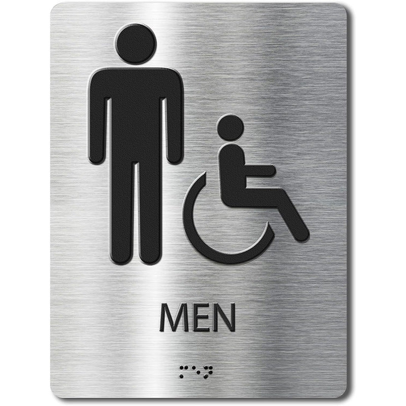 special toilet signage three-dimensional braille RESTROOM prompt sign raised text sign factory