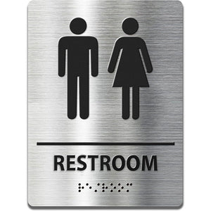 special toilet signage three-dimensional braille RESTROOM prompt sign raised text sign factory