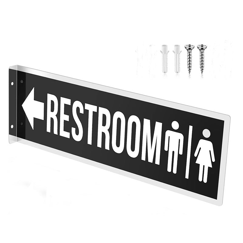 L-shaped double-sided toilet signs men's and women's toilets signs