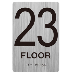 ADA Compliant Tactile Braille Building Floor Sign