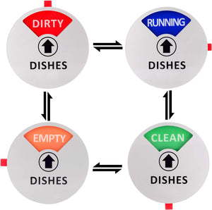 Acrylic dishwasher refrigerator magnet sign dirty clean dirty magnet dishwasher sign