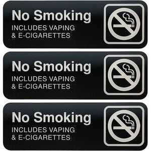 Business Non-Smoking Facility Signs No Smoking Signs Double Sided Mounting Tape - Easy to Install Acrylic Signs