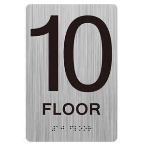 ADA Compliant Tactile Braille Building Floor Sign