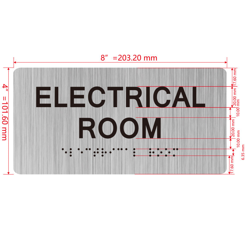 building sign 8X4 inch touch braille sign Braille BUILDING SIGN