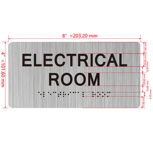 Electrical Cabinet Signs - ADA-compliant utility signs, raised letters, level 2 braille