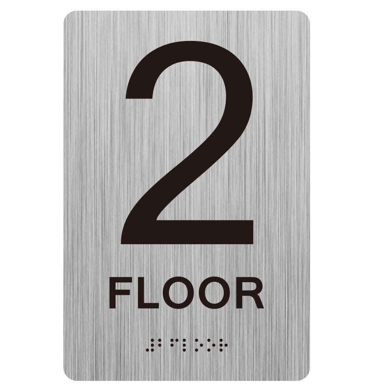 ADA Compliant Tactile Braille Building Floor Sign